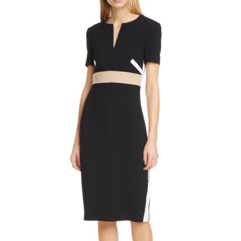 JUDITH & CHARLES Cast Colorblock Dress Black and White Size 12